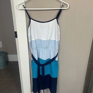 Tiered blue dress